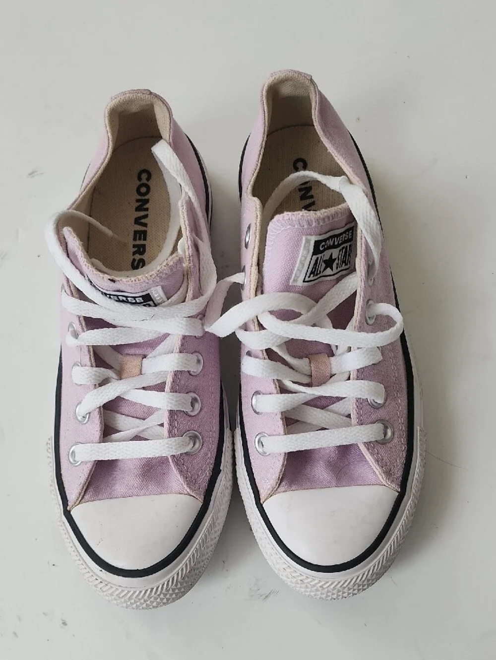 Converse Kids Low Top Sneakers - Light Pink Canvas
